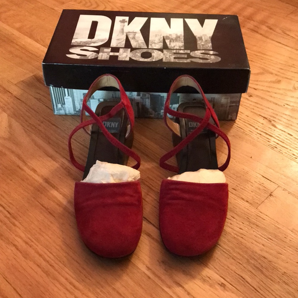 DKNY Suede Wedge Shoes